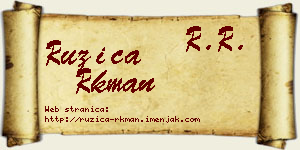 Ružica Rkman vizit kartica